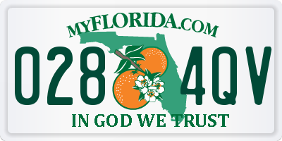 FL license plate 0284QV