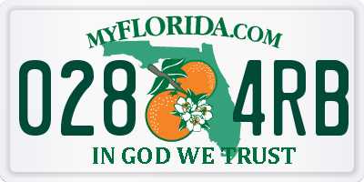 FL license plate 0284RB