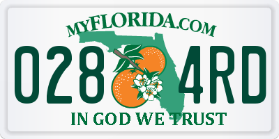 FL license plate 0284RD