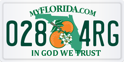FL license plate 0284RG