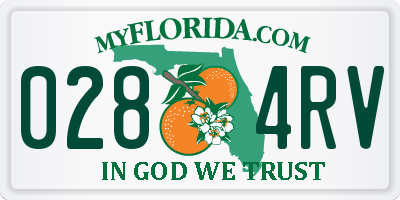 FL license plate 0284RV