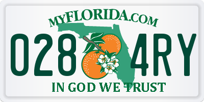 FL license plate 0284RY