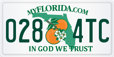 FL license plate 0284TC
