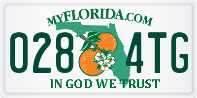 FL license plate 0284TG