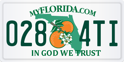 FL license plate 0284TI