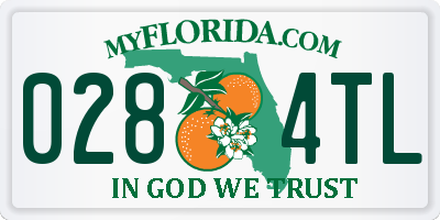 FL license plate 0284TL