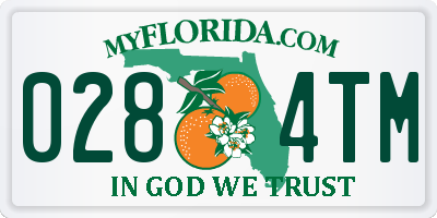 FL license plate 0284TM
