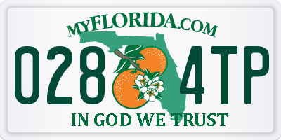 FL license plate 0284TP