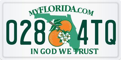 FL license plate 0284TQ