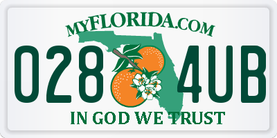 FL license plate 0284UB