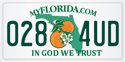 FL license plate 0284UD