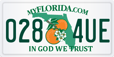 FL license plate 0284UE