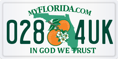 FL license plate 0284UK