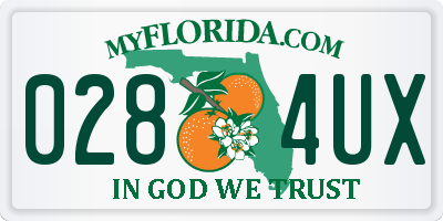 FL license plate 0284UX