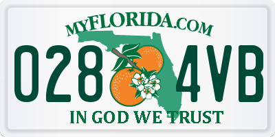 FL license plate 0284VB