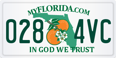 FL license plate 0284VC