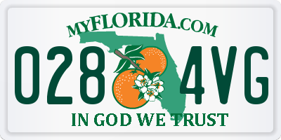 FL license plate 0284VG