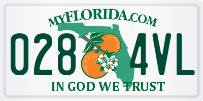 FL license plate 0284VL