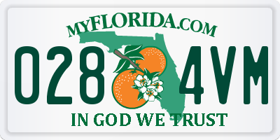 FL license plate 0284VM