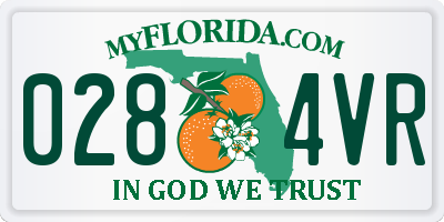 FL license plate 0284VR