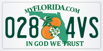 FL license plate 0284VS