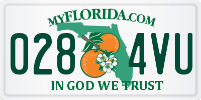 FL license plate 0284VU