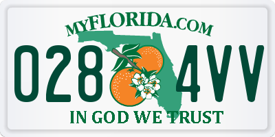 FL license plate 0284VV