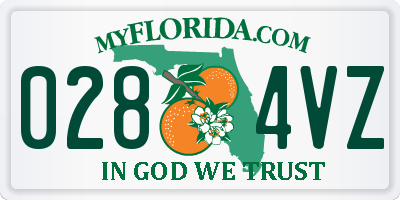 FL license plate 0284VZ