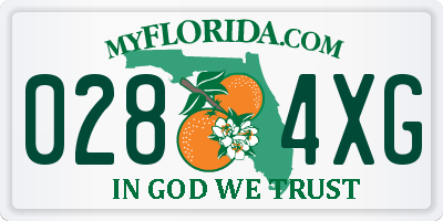 FL license plate 0284XG