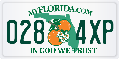 FL license plate 0284XP