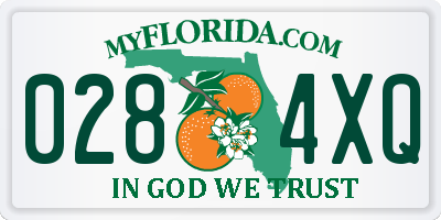 FL license plate 0284XQ
