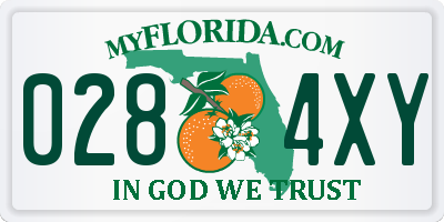 FL license plate 0284XY