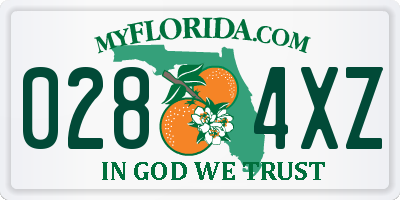 FL license plate 0284XZ
