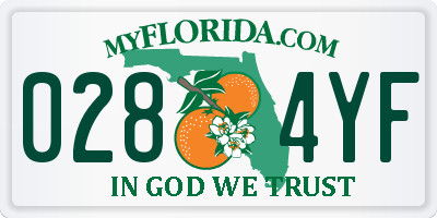 FL license plate 0284YF