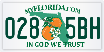 FL license plate 0285BH