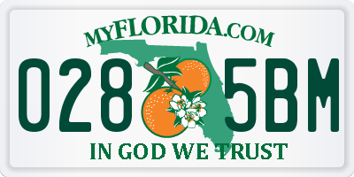 FL license plate 0285BM
