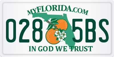 FL license plate 0285BS