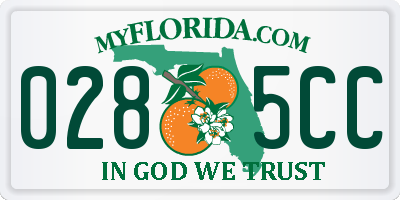 FL license plate 0285CC