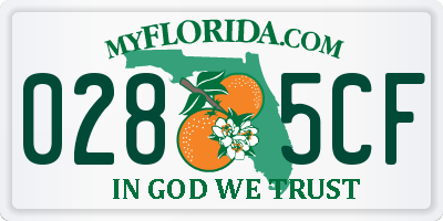 FL license plate 0285CF