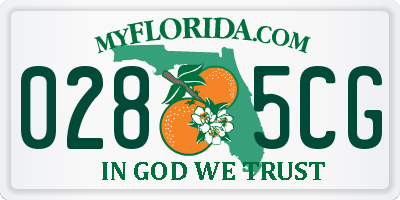 FL license plate 0285CG