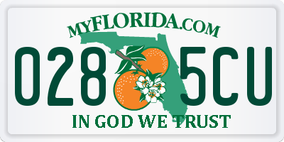 FL license plate 0285CU