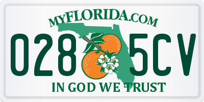 FL license plate 0285CV