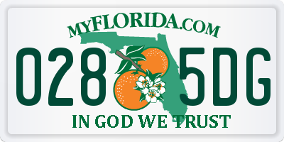 FL license plate 0285DG