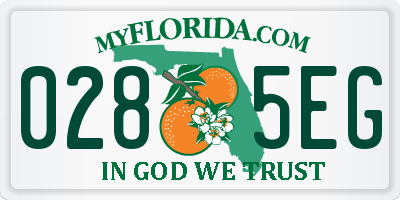 FL license plate 0285EG