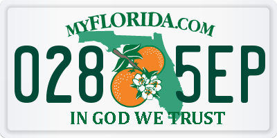 FL license plate 0285EP