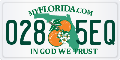 FL license plate 0285EQ