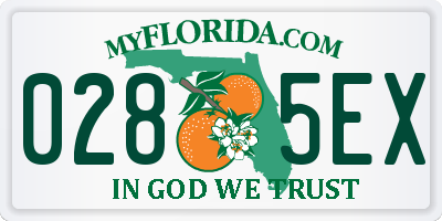 FL license plate 0285EX