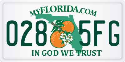 FL license plate 0285FG