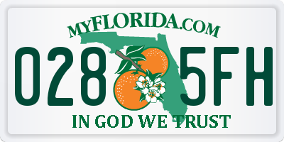 FL license plate 0285FH