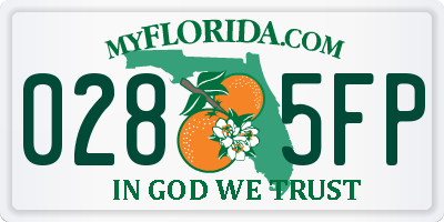FL license plate 0285FP